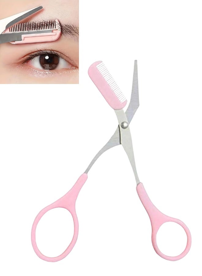 KIKI Precision Facial Hair Trimming Scissors – Built-In Comb Design for Clean, Even Eyebrow and Beard Shaping - Image 1